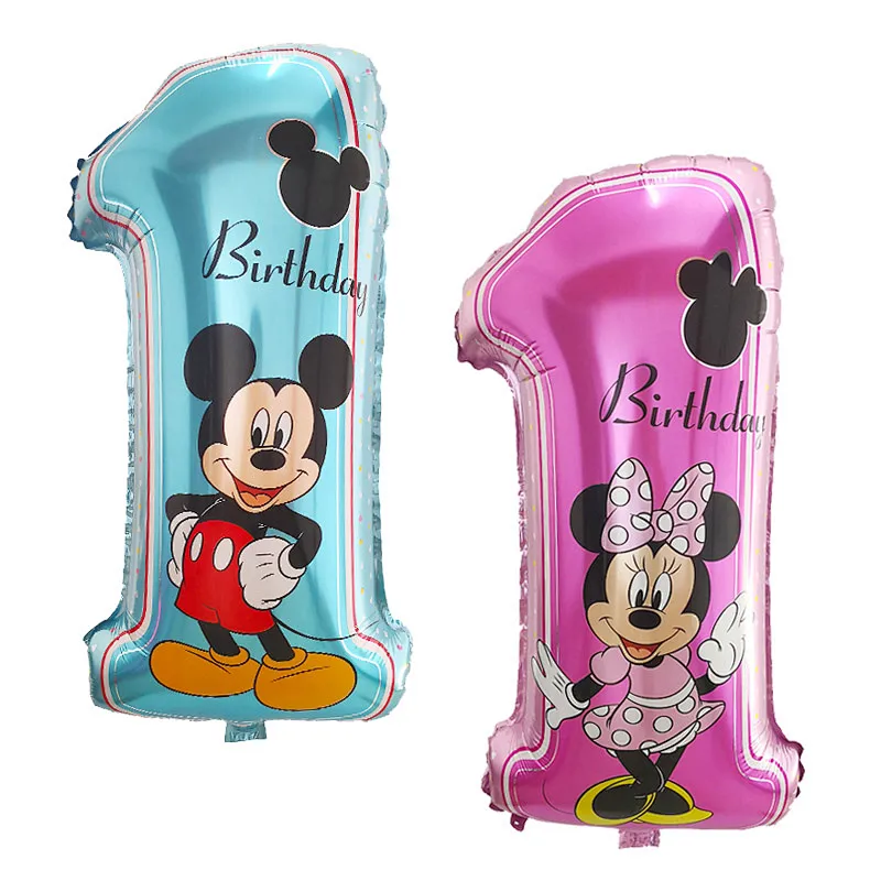 6Pcs Amazon Mickey Minnie Helium Aluminum Foil Balloon Set Children's Birthday Cartoon Character Party Decoration Balloons