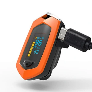 Rechargeable finger clip pulse oximeter Built-in lithium battery OLED screen heart rate monitor