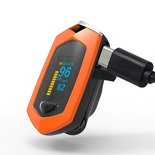 Rechargeable finger clip pulse oximeter Built-in lithium battery OLED screen heart rate monitor