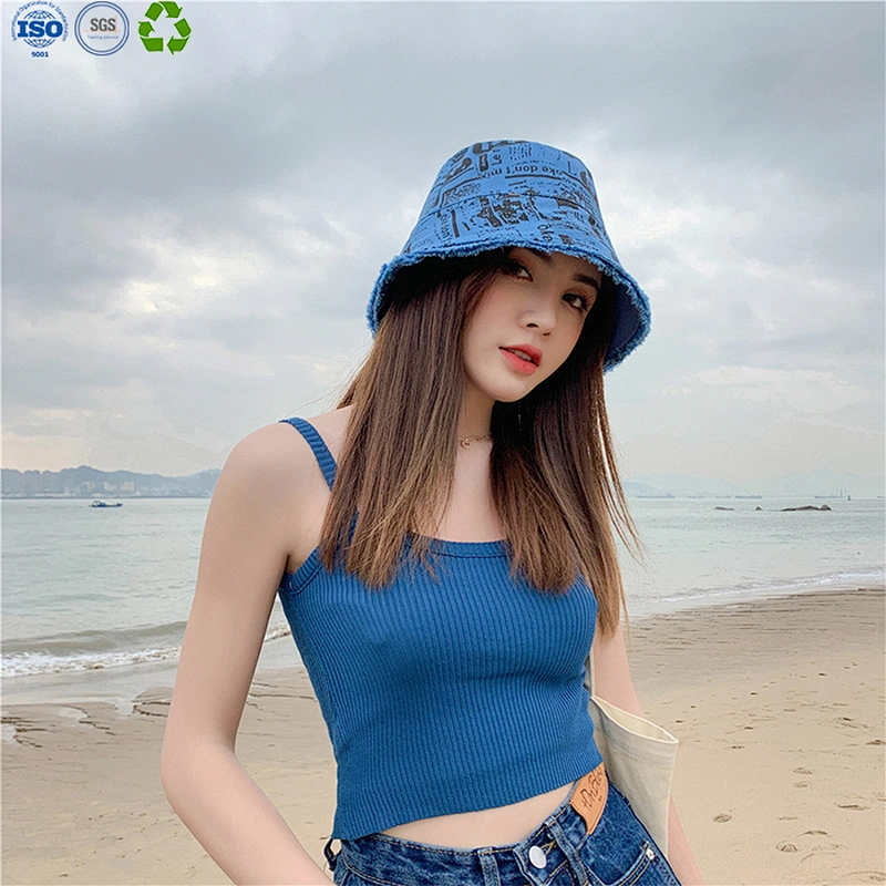Cotton embroidery bucket hat