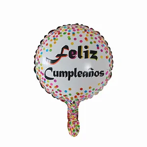 Multi-style 10 inch Spanish Happy Birthday Happy Day Feliz Cumpleanos Feliz Dia Foil Helium Balloons Birthday Party Decorations