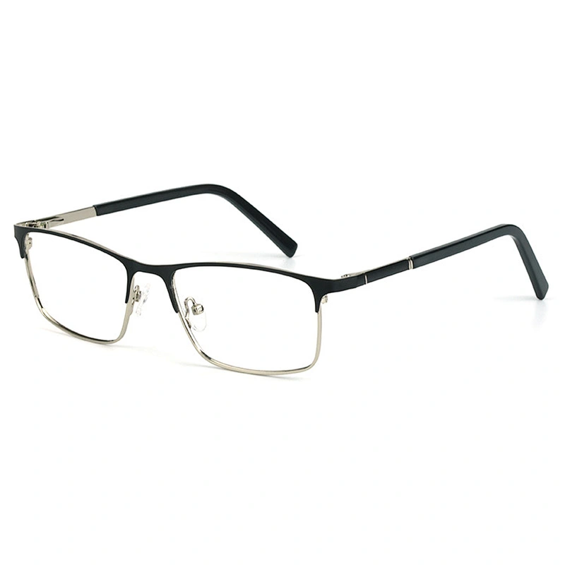 Full rim square classic metal optical frames custom logo eye glasses