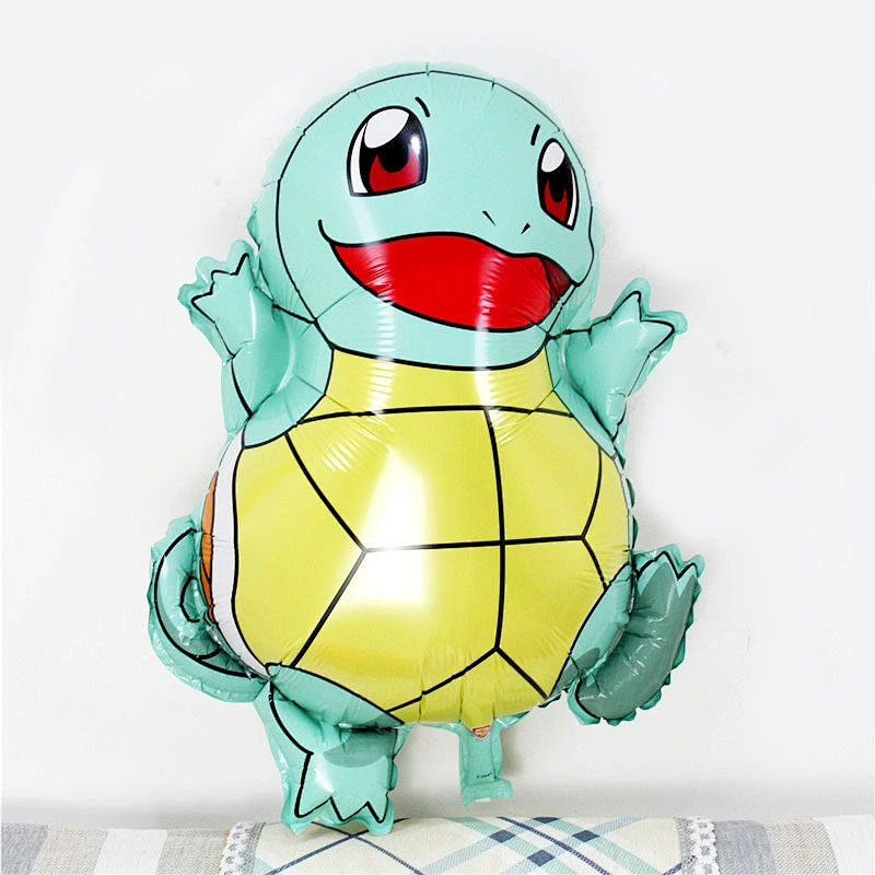 Hot sell Pikachu Cartoon Aluminum Film Balloon Pokémon Little Fire Dragon Jenny Turtle Aluminum Foil Balloon Wholesale