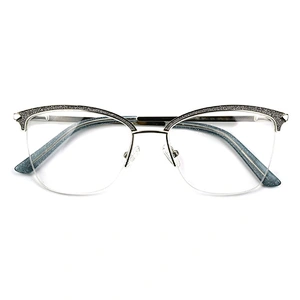 Luxury shining high quality women's metal optical glasses eyewear eyeglasses frames