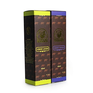 60ml paper box matt lamination with gold foil stamping logo