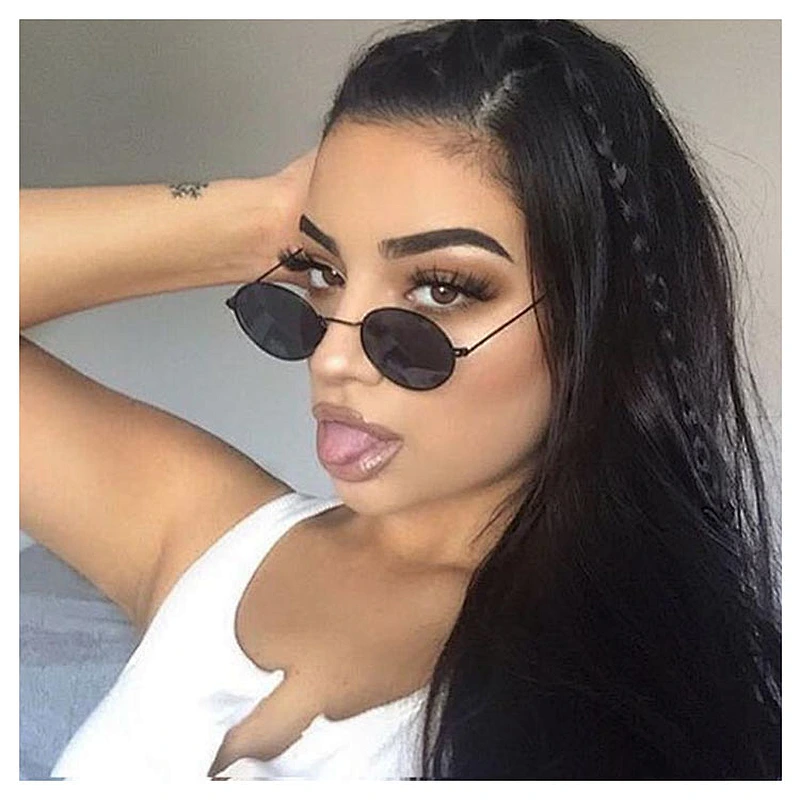 High quality Unisex Luxury Brand Designer Women Bee Oval Sun Glasses Vintage Black 2021 New Fashion Round Sunglasses