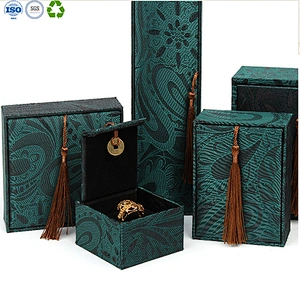 Chinese Style Vintage Linen Jewelry Box
