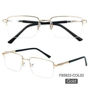 New fashion Custom hot sale square metal blue light blocking spectacle optical frame glasses for men