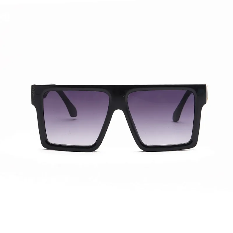 2021 New Arrivals Women Men PC UV 400 Custom Logo Big Shades Sunglasses Mirror Flat Top Sunglasses Sun Glasses