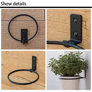 4 / 6 / 8 Inch Flower Pot Wall Mounted Bracket With Ring