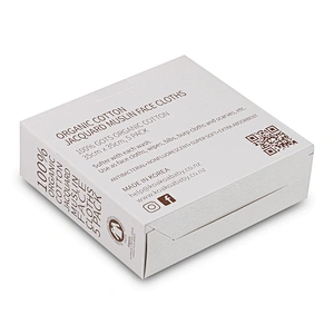 foldable transparent window box towel packaging design with handles