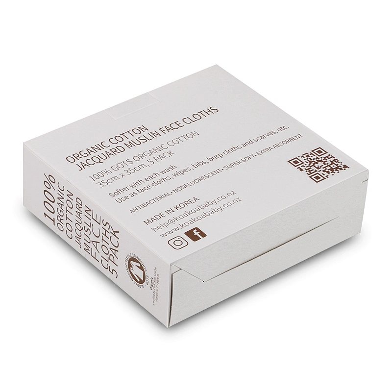 foldable transparent window box towel packaging design with handles