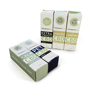 30ml matt lamination spot UV coated paper box for cbd oil