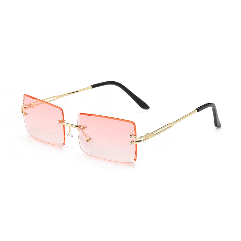 Weekly Deals Women hot selling Square Rimless Sunglasses