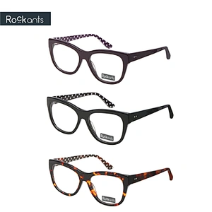 Newest design acetate colorful pattern frames glasses optical eyewear eyeglass for adults