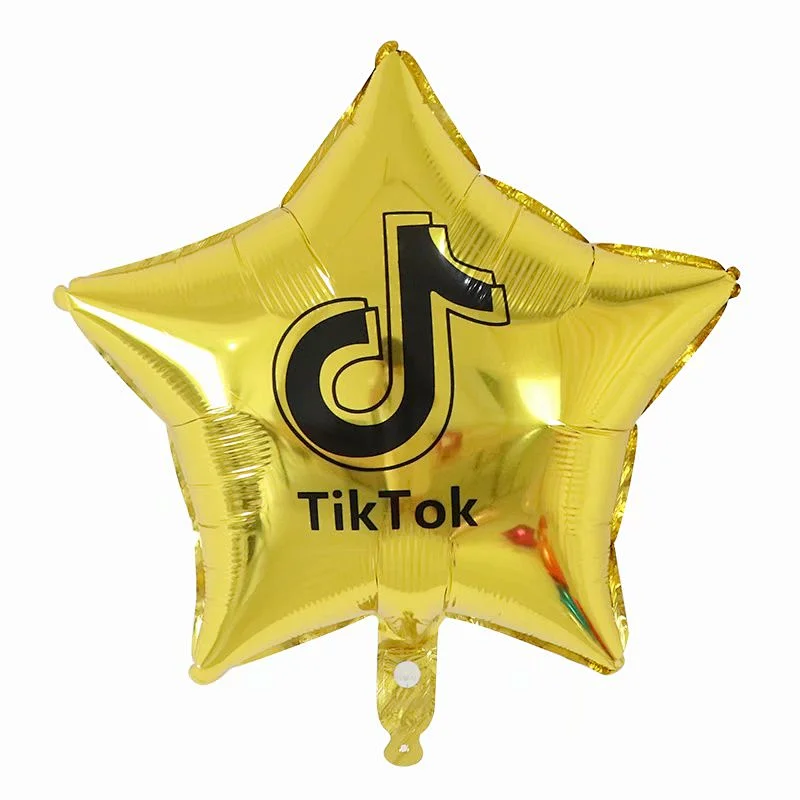 Multiple Color 18 inch Star Shaped Tik Tok Foil Helium Balloons Birthday Party Decorations