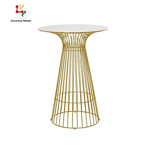 Glass wire corktail table