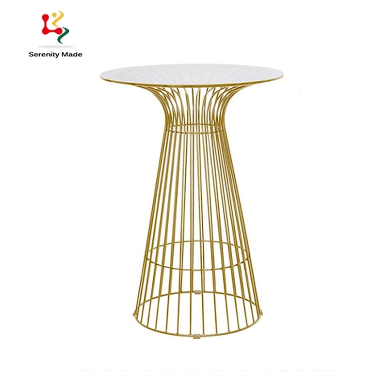 Glass wire corktail table
