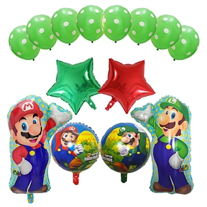 Cartoon Character Super Mario Balloon Sets For  Kids Toys Birthday Party Decoration
