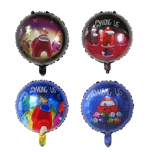 16pcs Among Us Foil Balloons Set Red Blue 30inch Number Globos Video Game Theme Party Happy Birthday Party Decorations Kids Toys