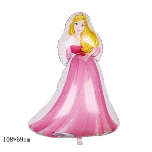 Sleeping Beauty Princess Mermaid Foil Balloon Princess Theme Girl Party Decorations White Cinderella Princess Mermaid Balloon
