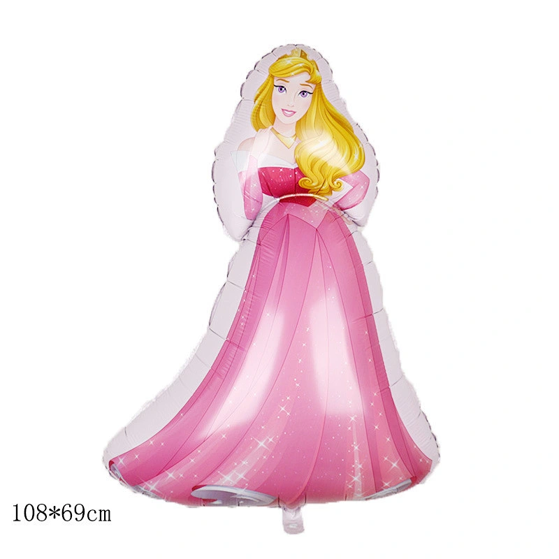 Sleeping Beauty Princess Mermaid Foil Balloon Princess Theme Girl Party Decorations White Cinderella Princess Mermaid Balloon