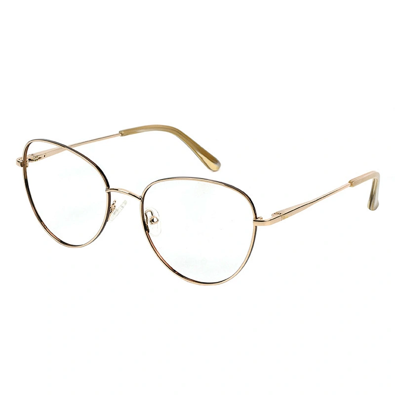 amazon hot sell custom ready stock eye glass eyewear gold metal eyeglasses optical frames for shop