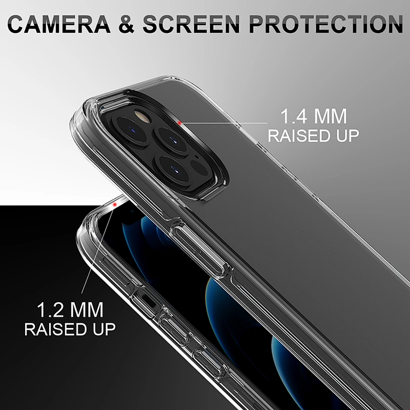 Transparent Smart Custom High Clear Back Cover Mobile Cell Phones Case For iPhone SE 6 7 8 X XS XR 11 Pro Max 12 Mini