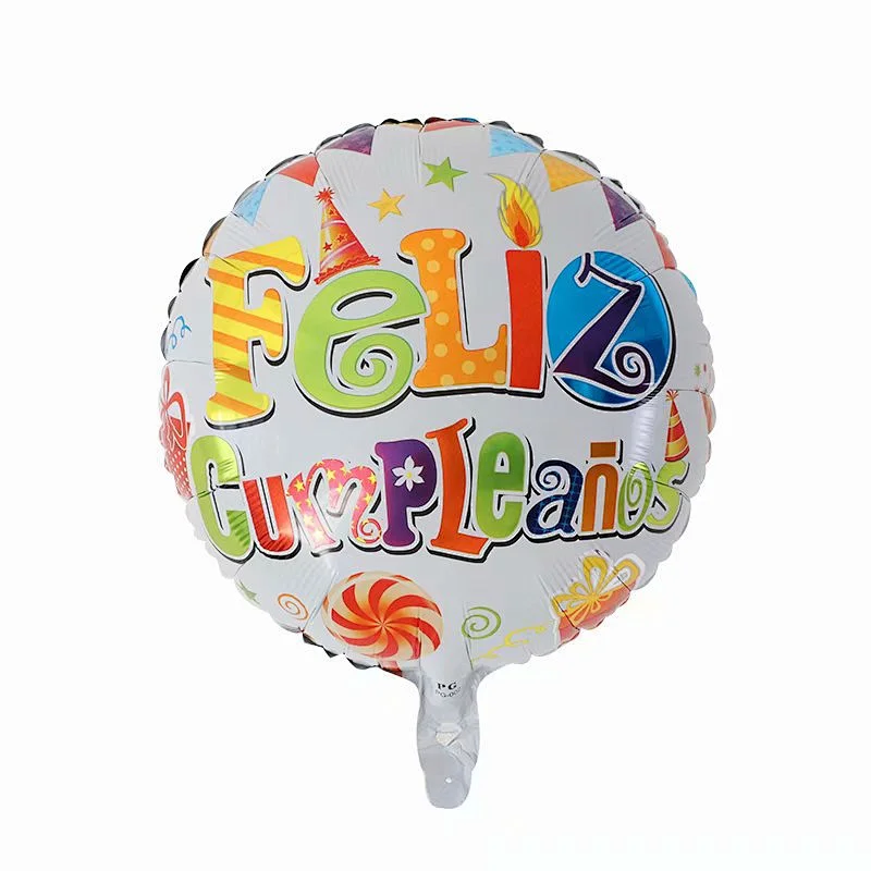 Multi-style 18 inch Spanish Happy Birthday Feliz Cumpleanos Foil Helium Balloons Birthday Party Decorations