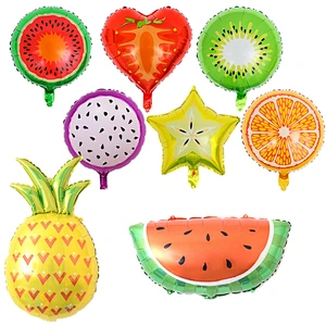 Hot sale fruit theme aluminum foil balloons orange/lemon/bananas/watermelon ect shaped balloon