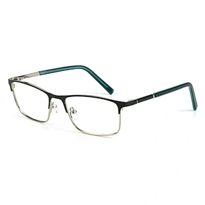 Full rim square classic metal optical frames custom logo eye glasses