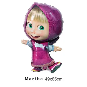 Stereo Martha and bear cartoon shape aluminum film balloon children's birthday decorative aluminum foil balloon
