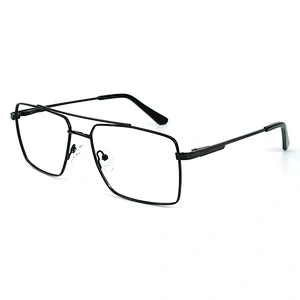 5 color metal optical frame double bridge square vintage eyeglasses frame