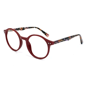 Round Circle Anti Blue Light Lens Women Designer Colorful Eyeglasses Frame