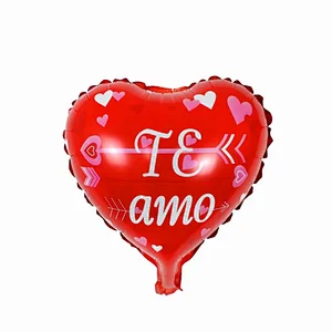 10 Inch Heart Shape Spanish Foil Balloons Wedding Party Valentine's Day Decoration Globos