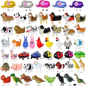 Walking Pet Animal HELIUM Balloons Cute Cat Dog Panda Dinosaur Tiger pet air Ballons birthday party decorations kids and adult
