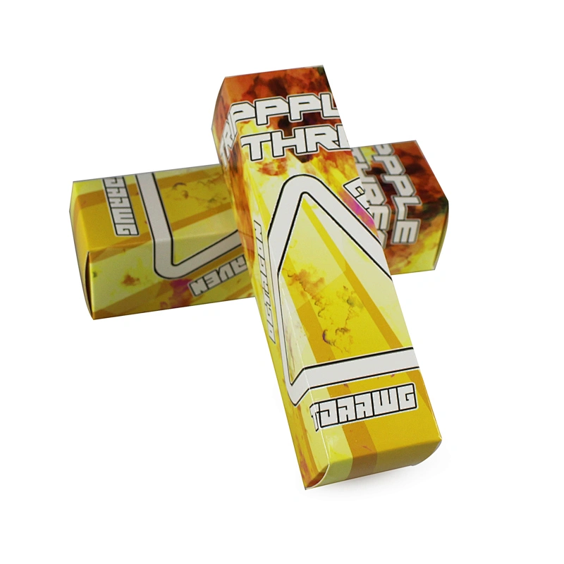 emboss deboss coated paper package box for 60ml vaping liquid bottle