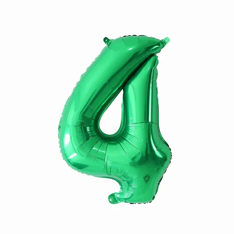 New Design 5pcs Cartoon Cute Dinosaur 30 Inch Number Foil Star Balloon Set