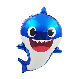 5pcs baby shark aluminum foil balloon sea animal theme birthday party decoration cartoon balloon set
