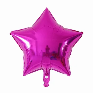 Multiple Color 18 inch Plain Pure Star Shaped Foil Helium Balloons Birthday Party Decorations