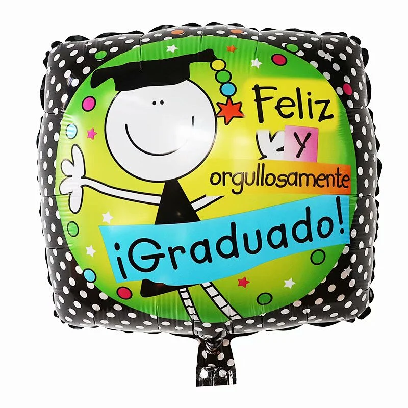 Hot Sale 18 Inch Square Shape Party Decoration Foil Balloon Graduation Balloons Manufactures