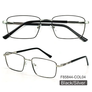 F85844 Fashion Design Men Retro Square Eyeglasses Full Rim Metal Optical Eyewear Frame