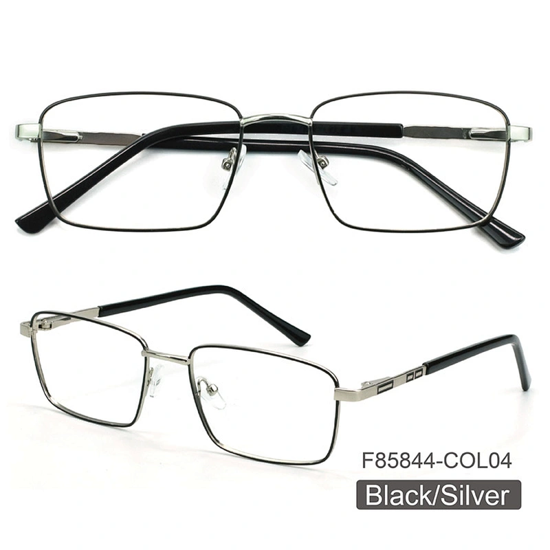 F85844 Fashion Design Men Retro Square Eyeglasses Full Rim Metal Optical Eyewear Frame