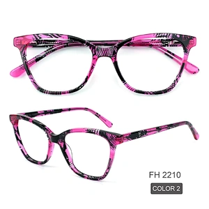 PH2210 Custom Printing Logo Colorful Eyewear Optical Frame Eyeglasses Acetate Glasses