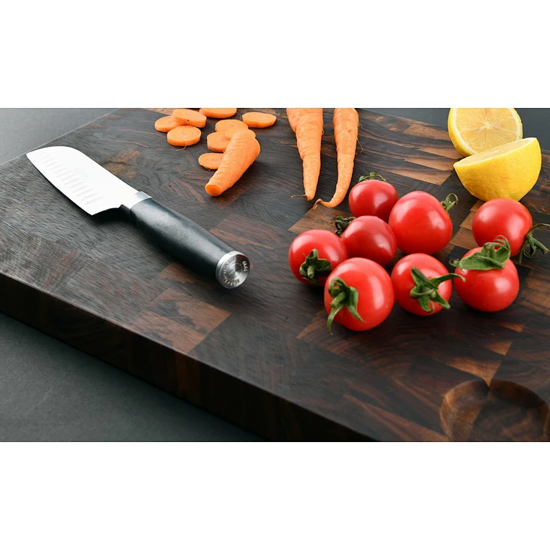 UWELD Walnut End Grain Cutting Board Reversible Chopping Board for Kitchen 16x11.5x1.2