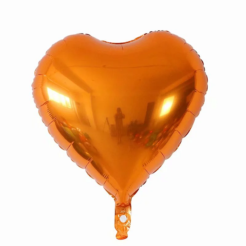 Multiple Color 18 inch Plain Pure Heart Shaped Foil Helium Balloons Birthday Party Decorations