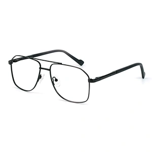 stylish cheap metal eyeglasses double bridge optical frames 2021