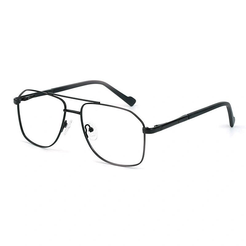 stylish cheap metal eyeglasses double bridge optical frames 2021