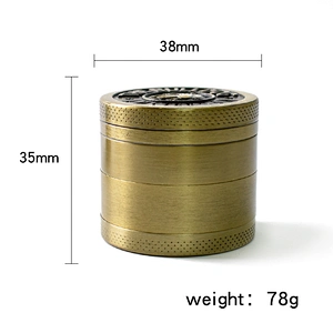 High quality weed accessories hot selling free shipping grinder Amsterdam 4 parts 40mm Zinc Alloy smoking Herb Grinder