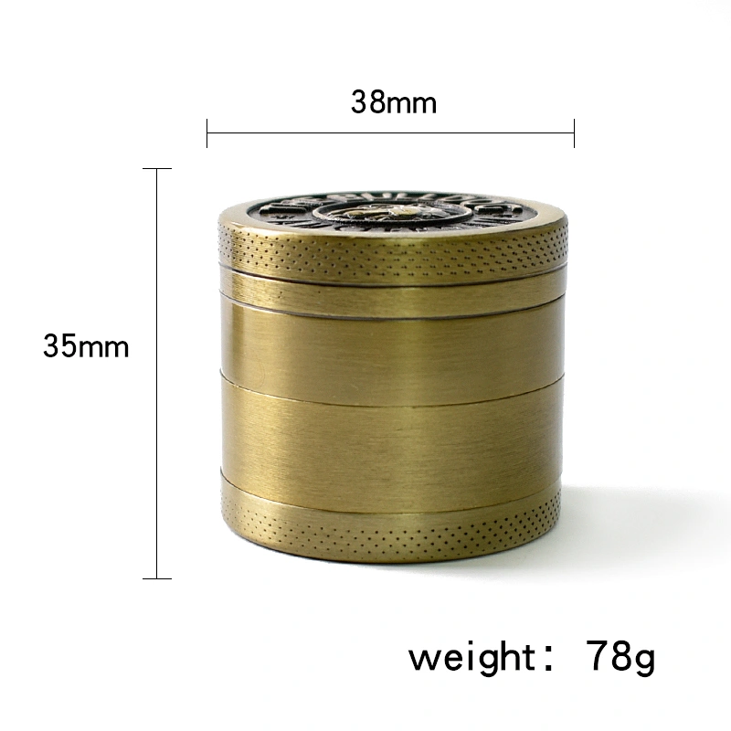 High quality weed accessories hot selling free shipping grinder Amsterdam 4 parts 40mm Zinc Alloy smoking Herb Grinder